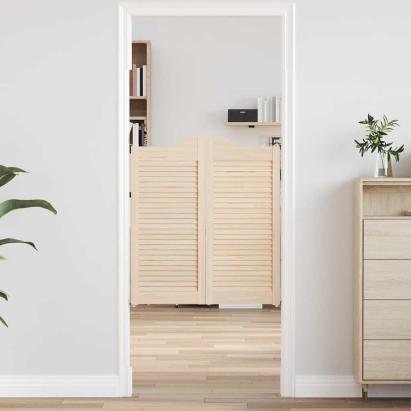 Uși batante cu jaluzele 1 pereche 90x80 cm lemn masiv de pin GartenMobel Dekor