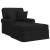 Chaise Lounge cu fustă cu pernă Negru 91 x 157 x 91 cm țesătură GartenMobel Dekor