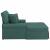 Chaise Lounge cu fustă Verde închis 91 x 157 x 91 cm țesătură GartenMobel Dekor