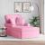 Chaise Lounge cu fustă cu pernă Roz 91 x 157 x 91 cm țesătură GartenMobel Dekor