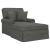 Chaise Lounge cu fustă cu pernă Gri închis 91 x 157 x 91 cm GartenMobel Dekor