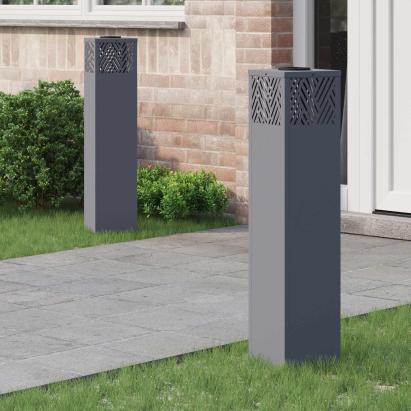 Lumină LED Solară pentru Alei Herringbone 2 pcs Antracit GartenMobel Dekor