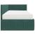 Cadru de pat colțar cu saltea cu headboard 2 pcs Verde Catifea GartenMobel Dekor