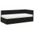 Cadru de pat colțar cu saltea cu headboard 2 pcs Negru Catifea GartenMobel Dekor