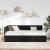 Cadru de pat colțar cu saltea cu headboard 2 pcs Negru Catifea GartenMobel Dekor