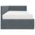 Cadru de pat colțar cu saltea cu headboard 2 pcs Gri Catifea GartenMobel Dekor