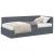 Cadru de pat colțar cu saltea cu headboard 2 pcs Gri Catifea GartenMobel Dekor