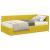 Cadru de pat colțar cu saltea cu headboard 2 pcs Galben Catifea GartenMobel Dekor