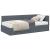 Cadru de pat colțar cu saltea cu headboard 2 pcs Gri Catifea GartenMobel Dekor