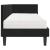 Cadru de pat colțar cu saltea cu headboard 2 pcs Negru Catifea GartenMobel Dekor