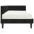 Cadru de pat colțar cu saltea cu headboard 2 pcs Negru Catifea GartenMobel Dekor