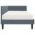Cadru de pat colțar cu saltea cu headboard 2 pcs Gri Catifea GartenMobel Dekor