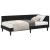 Cadru de pat colțar cu saltea cu headboard 2 pcs Negru Catifea GartenMobel Dekor