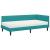 Cadru de pat colțar cu saltea Manual 2 pcs Turcoaz Catifea GartenMobel Dekor