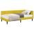 Cadru de pat colțar cu saltea cu headboard 2 pcs Galben Catifea GartenMobel Dekor