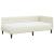 Cadru de pat colțar cu saltea cu headboard 2 pcs Crem Catifea GartenMobel Dekor