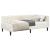 Cadru de pat colțar cu saltea cu headboard 2 pcs Crem Catifea GartenMobel Dekor