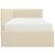 Cadru de pat colțar cu saltea cu headboard 2 pcs Crem Catifea GartenMobel Dekor