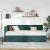 Cadru de pat colțar cu saltea cu headboard 2 pcs Verde Catifea GartenMobel Dekor