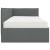 Cadru de pat colțar cu saltea cu headboard 2 pcs Gri Catifea GartenMobel Dekor