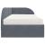 Cadru de pat colțar cu saltea cu headboard 2 pcs Gri Catifea GartenMobel Dekor
