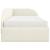 Cadru de pat colțar cu saltea cu headboard 2 pcs Crem Catifea GartenMobel Dekor