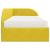 Cadru de pat colțar cu saltea cu headboard 2 pcs Galben Catifea GartenMobel Dekor