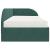 Cadru de pat colțar cu saltea cu headboard 2 pcs Verde Catifea GartenMobel Dekor