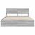 Cadru de pat cu sertar Gri Sonoma 200 x 200 cm Lemn Ingineresc GartenMobel Dekor
