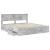 Cadru de pat Gri din beton 180 x 200 cm Lemn Ingineresc GartenMobel Dekor