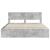 Cadru de pat Gri din beton 180 x 200 cm Lemn Ingineresc GartenMobel Dekor