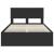 Cadru de pat cu sertar Negru 135 x 190 cm Lemn Ingineresc GartenMobel Dekor