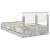 Cadru de pat Gri din beton 120 x 190 cm Lemn Ingineresc GartenMobel Dekor