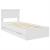Cadru de pat cu sertar Alb 100 x 200 cm Lemn Ingineresc GartenMobel Dekor