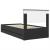 Cadru de pat cu sertar Negru 100 x 200 cm Lemn Ingineresc GartenMobel Dekor