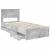 Cadru de pat Gri din beton 100 x 200 cm Lemn Ingineresc GartenMobel Dekor