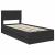 Cadru de pat cu sertar Negru 90 x 190 cm Lemn Ingineresc GartenMobel Dekor