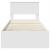 Cadru de pat cu sertar Alb 75 x 190 cm Lemn Ingineresc GartenMobel Dekor