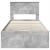 Cadru de pat Gri din beton 75 x 190 cm Lemn Ingineresc GartenMobel Dekor