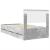 Cadru de pat Gri din beton 75 x 190 cm Lemn Ingineresc GartenMobel Dekor