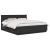 Cadru de pat cu headboard Negru 200 x 200 cm Lemn compozit GartenMobel Dekor