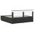 Cadru de pat cu headboard Negru 200 x 200 cm Lemn compozit GartenMobel Dekor