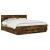 Cadru de pat Stejar fumuriu 200 x 200 cm Lemn compozit GartenMobel Dekor