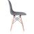 Set scaun stil scandinav, 4 bucati, lemn si PP, gri, max 125 kg, 46x50x82 cm GartenVIP DiyLine