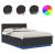 Cadru de pat cu headboard Negru 150 x 200 cm Lemn compozit GartenMobel Dekor