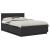Cadru de pat cu headboard Negru 150 x 200 cm Lemn compozit GartenMobel Dekor