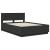Cadru de pat cu headboard Negru 150 x 200 cm Lemn compozit GartenMobel Dekor