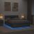 Cadru de pat cu headboard Gri Sonoma 150 x 200 cm Lemn compozit GartenMobel Dekor