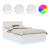 Cadru de pat cu headboard Alb 135 x 190 cm Lemn compozit GartenMobel Dekor