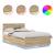 Cadru de pat Stejar Sonoma 135 x 190 cm Lemn compozit GartenMobel Dekor